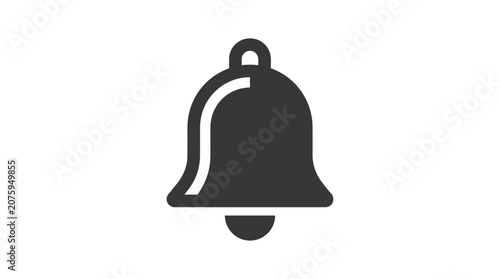 Bild auf Leinwand Simple black bell icon symbol.