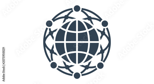 Photography Global Network Earth Connections Symbol.