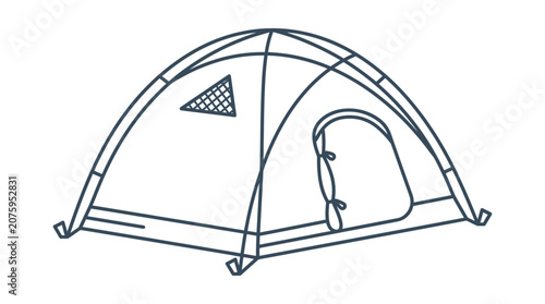 Fotografie A line drawing of a tent.