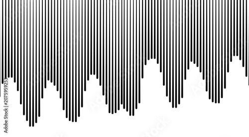 Cuadro en lienzo Abstract wave vertical speed line background
