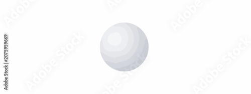 Foto Stylized grey sphere with subtle layered shading effect isolated on a clean whit