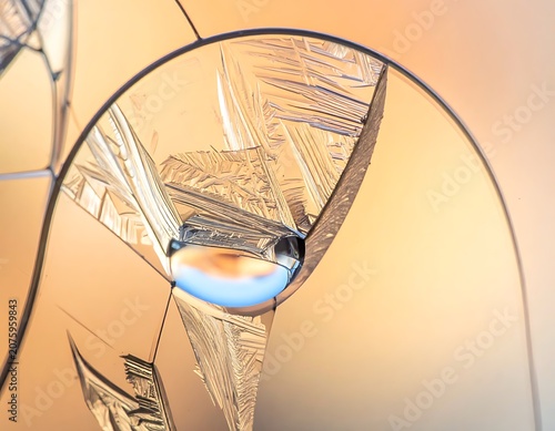 Light Bulb with Glass Shade Closeup.