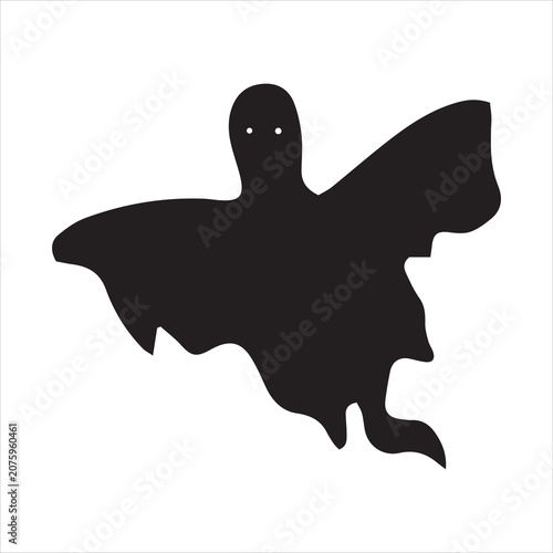 Ghost Silhouette Halloween Vector Icon