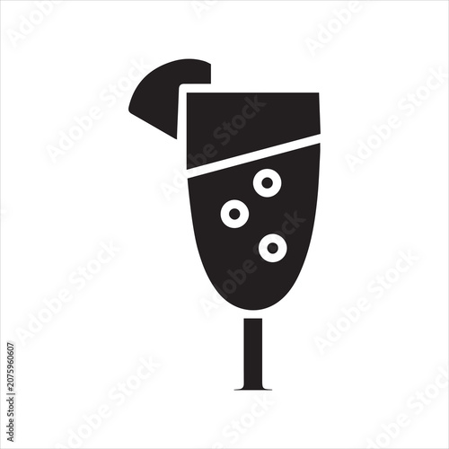 Tropical Cocktail Beverage Glyph Icon