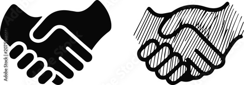 Fotografie Handshake symbols for contract signing and agreement