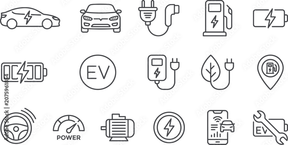 Fototapeta premium Industrial Components Collection Detailed Vector Illustrations With Teal And Gray Tones