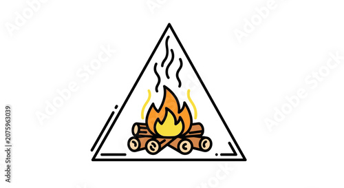 camping fire warning sign