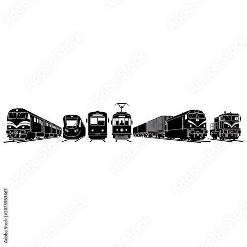 Modern electric train with sleek design on tracks.