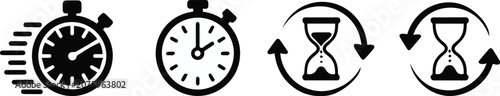 Photos Hourglass with circular arrow representing cyclical time