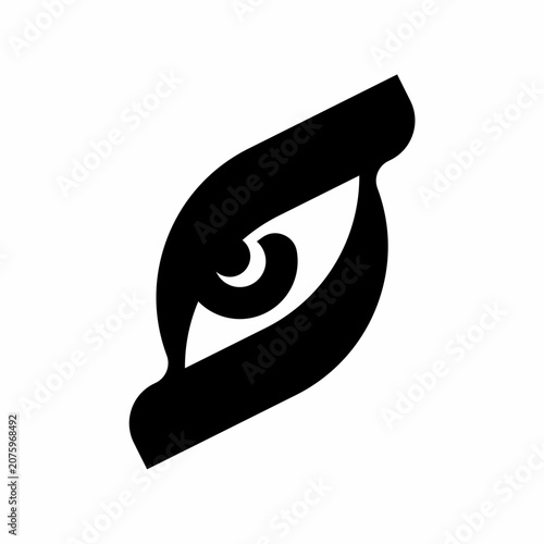 Abstract Eye Lens Logo Icon Vision Technology Symbol Vector