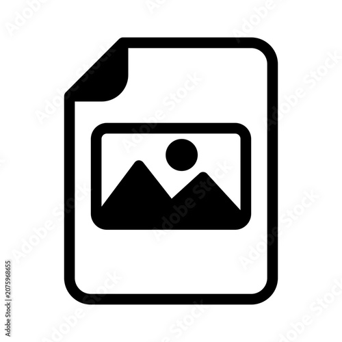 Image file icon in flat style for photos and graphic gallery representation.