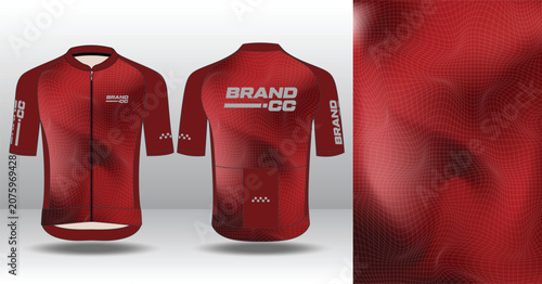 Modern Cycling Jersey Design Template for Custom Sublimation