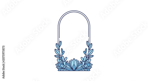 blue floral handbag illustration