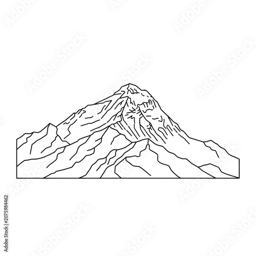 Принти на полотні Mountain peak landscape scenic view.
