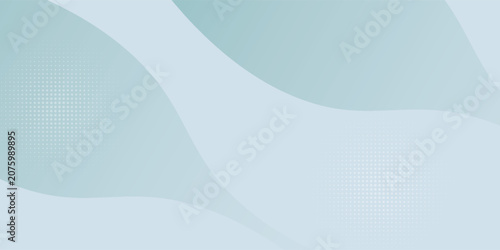 Fotografie A minimalist background with smooth, undulating waves in varying shades of teal and light blue, creating a serene and calming visual