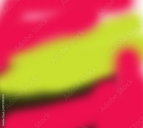 : Abstract Blurred Fluid Neon Pink and Green Color Fields