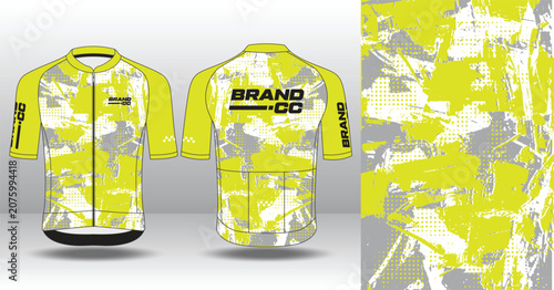 Modern Cycling Jersey Design Template for Custom Sublimation