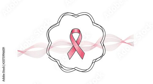 Pink Ribbon Symbol of Breast Cancer Awareness, Support and Hope