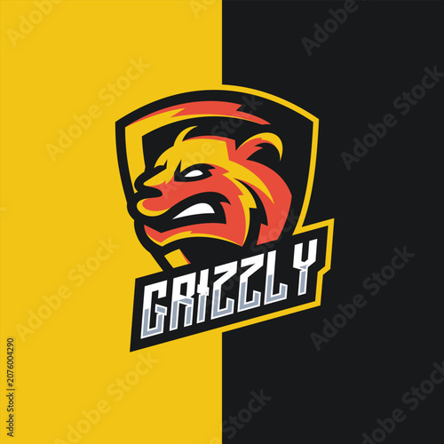 Grizzly Bear Esport Mascot Logo