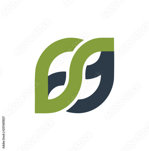 Modern and professional abstract leaf shape initial letter S logo.