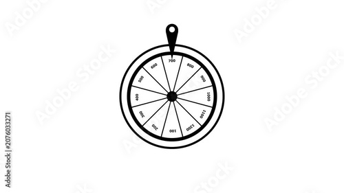 Collection of thin linear icon animations representing lottery system .