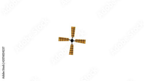 Animated by fan icon.Fan icon for air cooling and ventilation in computer. Cooling system.