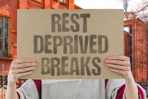 Quadro su tela "Rest deprived breaks" Lack of sleep causes psychological breakdown