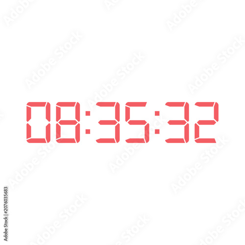 Digital clock icon vector design illustration.