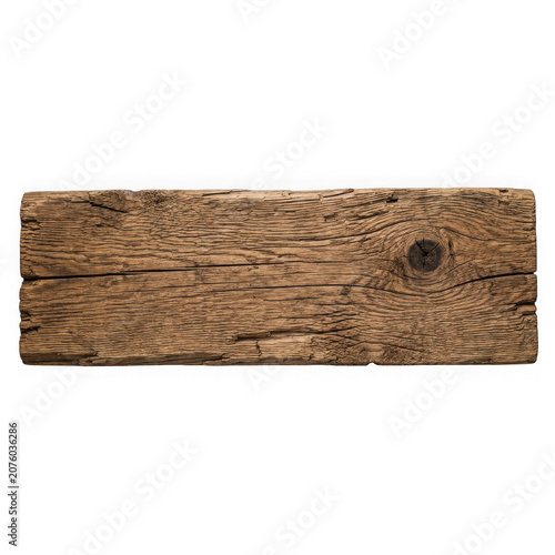 Weathered Wooden Beam with Knot Detail.