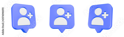 add profile icon 3d render