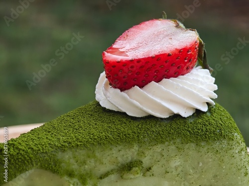 Photos A Matcha Mochi Wrapped Cheesecake.