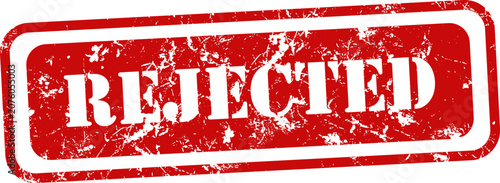 Obraz na płótnie Rejected stamp graphic red ink on white background