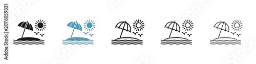 Fotografía Sunny Beach Holiday and Resort Icons