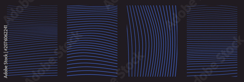 Abstract blue wavy lines on dark backgroundAbstract blue wavy lines on dark background