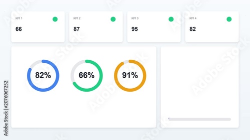 Dashboard UI Animation: Growing Analytics, Charts, and KPIs