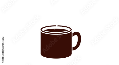 Brown Coffee Mug with Handle.