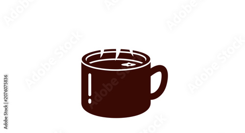 Brown Coffee Mug with Handle.