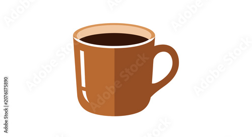 Brown Coffee Mug with Handle.