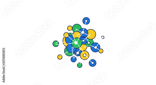 Colorful Circle Shapes in Cluster.