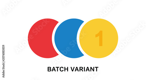 Colorful circles with number one.