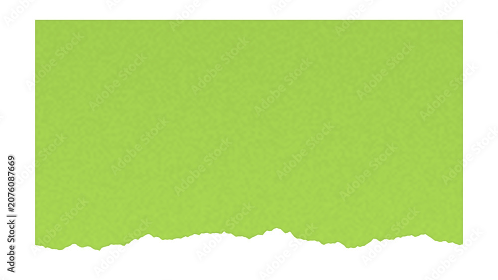 Fotografía Lime green torn paper overlay rectangle sheet
