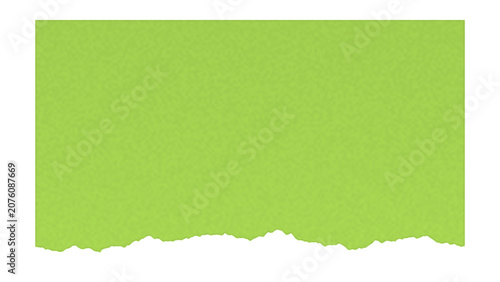 Tableau sur toile Lime green torn paper overlay rectangle sheet