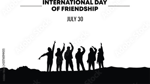 International day of friendship celebration with group of people