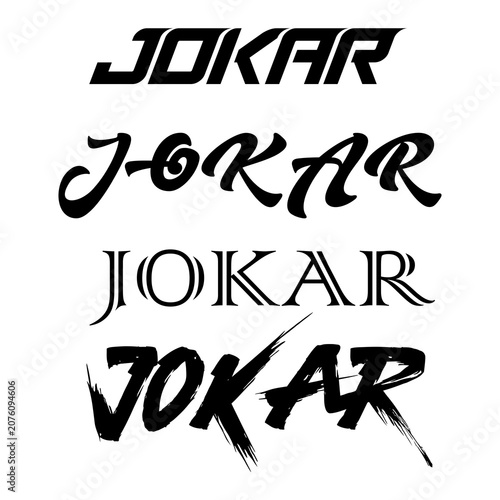 Premium JOKER Text Typography Collection - Versatile Futuristic, Script, Inline & Brush Font Designs for T-Shirt and Branding