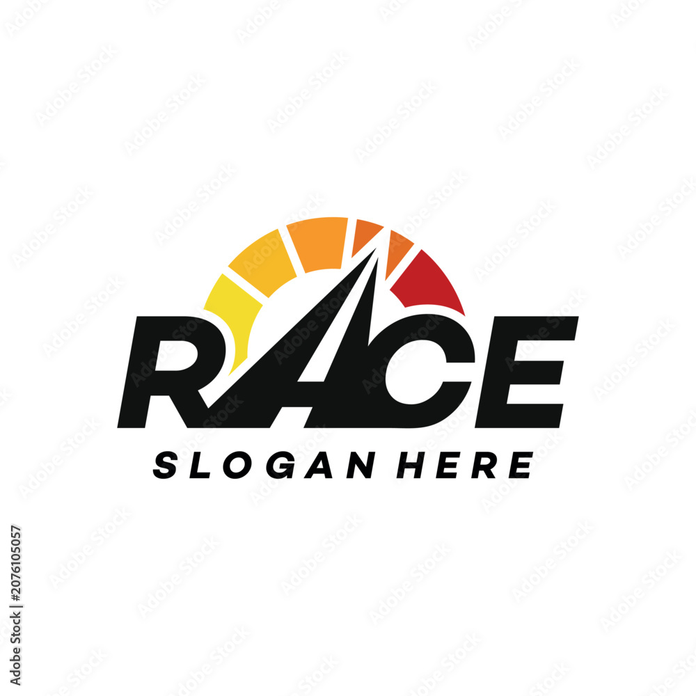 Naklejka premium Race Logo Design template Illustration Vector