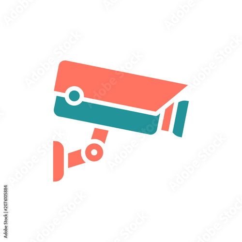 Security camera icon with a simple clean design for digital surveillance concepts isolated on white background