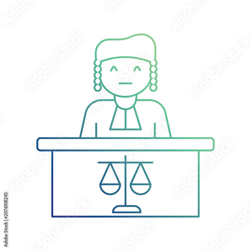 Obraz na płótnie Magistrate  icon with white background vector stock illustration