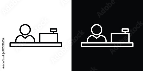 Bild auf Leinwand Cashier icon