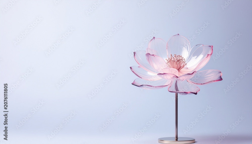 Fototapeta premium ガラスの花の電気スタンド