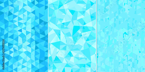 Obraz na płótnie Triangular polygonal designs a vibrant blue vector pattern
